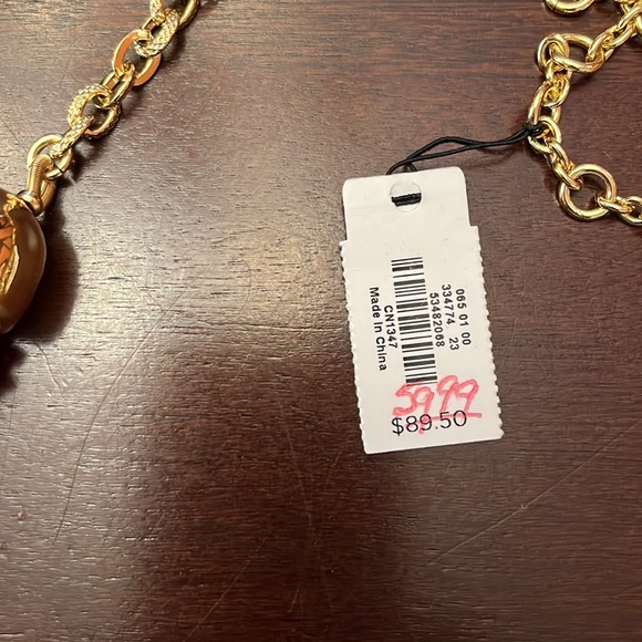 TALBOTS Gold/Red beads Necklace - Picture 4 of 5